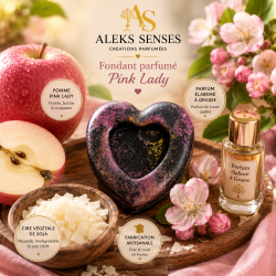 Fondant parfumé Pink Lady | Cire végétale & Parfum de Grasse | Aleks Senses