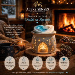 Fondant parfumé Chalet en Laponie | Cire végétale & Parfum de Grasse | Aleks Senses