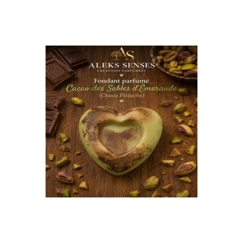 Fondant parfumé Cacao des Sables d’Émeraude | Choco Pistache | Aleks Senses