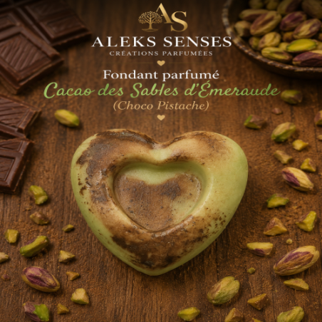 Fondant parfumé Cacao des Sables d’Émeraude | Choco Pistache | Aleks Senses