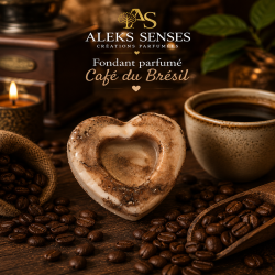 Fondant parfumé Café du Brésil | Cire végétale & Parfum de Grasse | Aleks Senses