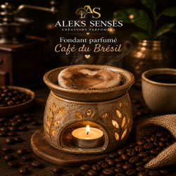 Fondant parfumé Café du Brésil | Cire végétale & Parfum de Grasse | Aleks Senses