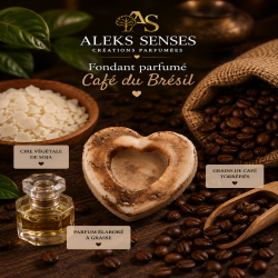 Fondant parfumé Café du Brésil | Cire végétale & Parfum de Grasse | Aleks Senses