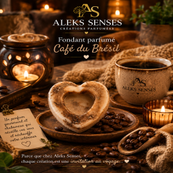 Fondant parfumé Café du Brésil | Cire végétale & Parfum de Grasse | Aleks Senses