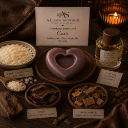 Fondant parfumé Cuir | Cire végétale & Parfum de Grasse | Aleks Senses