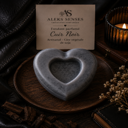 Fondant parfumé Cuir Noir | Cire végétale & Parfum de Grasse | Aleks Senses