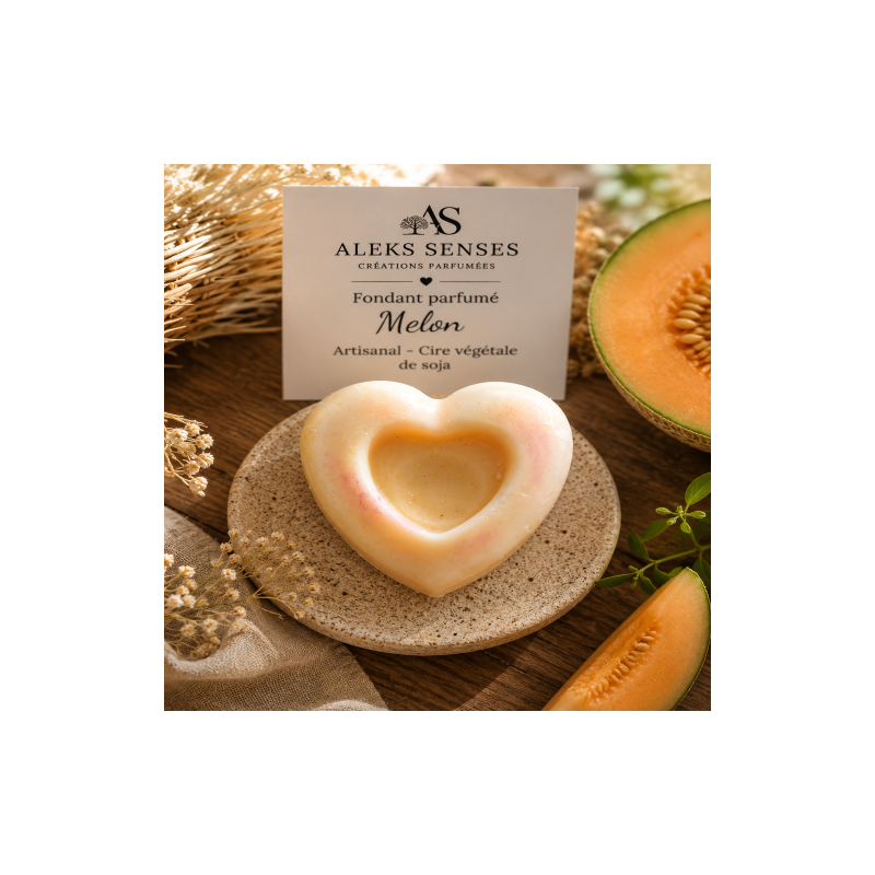 Fondant parfumé Melon | Cire végétale & Parfum de Grasse | Aleks Senses