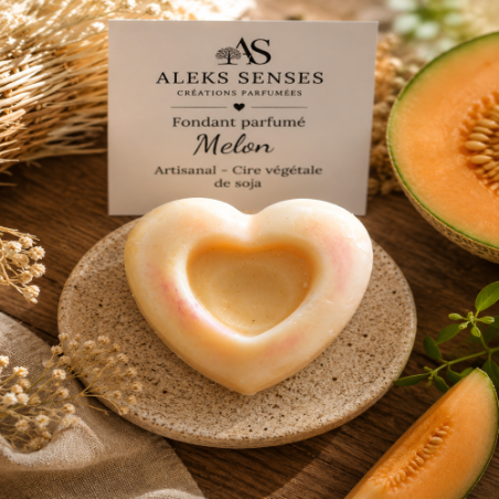 Fondant parfumé Melon | Cire végétale & Parfum de Grasse | Aleks Senses