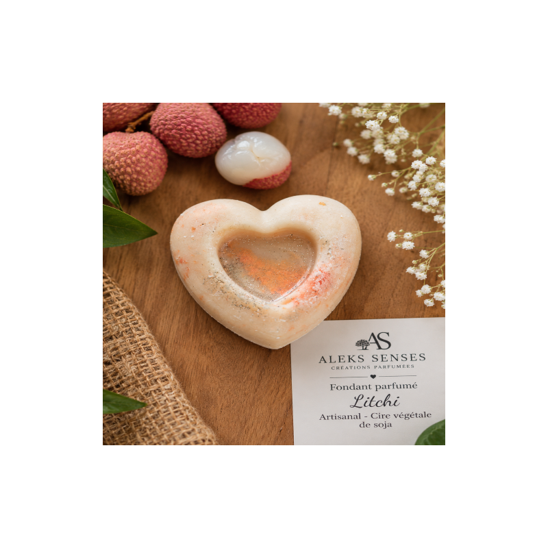 Fondant parfumé Litchi | Cire végétale & Parfum de Grasse | Aleks Senses
