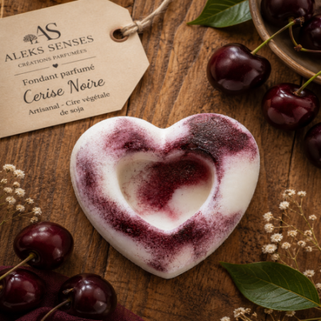 Fondant parfumé Cerise Noire | Cire végétale & Parfum de Grasse | Aleks Senses