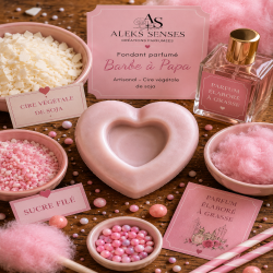 Fondant parfumé Barbe à Papa | Cire végétale & Parfum de Grasse | Aleks Senses