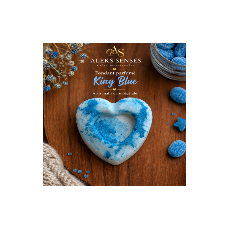 Fondant parfumé King Blue | Cire végétale & Parfum de Grasse | Aleks Senses