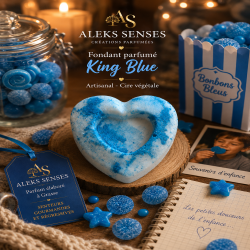 Fondant parfumé King Blue | Cire végétale & Parfum de Grasse | Aleks Senses