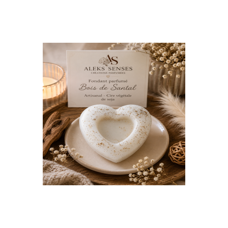 Fondant parfumé Bois de Santal | Cire végétale & Parfum de Grasse | Aleks Senses