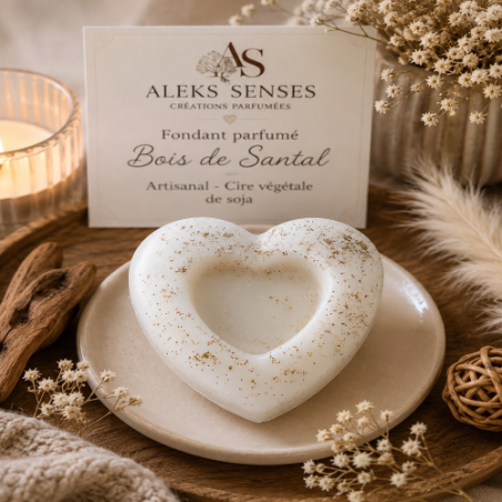 Fondant parfumé Bois de Santal | Cire végétale & Parfum de Grasse | Aleks Senses