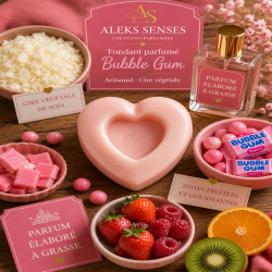 Fondant parfumé Bubble Gum | Cire végétale & Parfum de Grasse | Aleks Senses