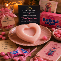 Fondant parfumé Bubble Gum | Cire végétale & Parfum de Grasse | Aleks Senses