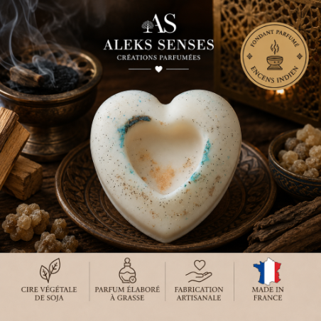 Fondant parfumé Encens Indien | Cire végétale & Parfum de Grasse | Aleks Senses