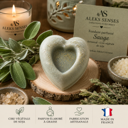 Fondant parfumé Sauge | Cire végétale & Parfum de Grasse | Aleks Senses