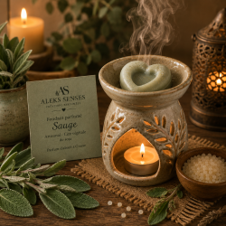 Fondant parfumé Sauge | Cire végétale & Parfum de Grasse | Aleks Senses
