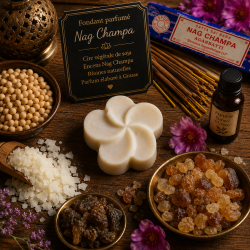 Fondant parfumé Nag Champa | Cire végétale & Parfum de Grasse | Aleks Senses