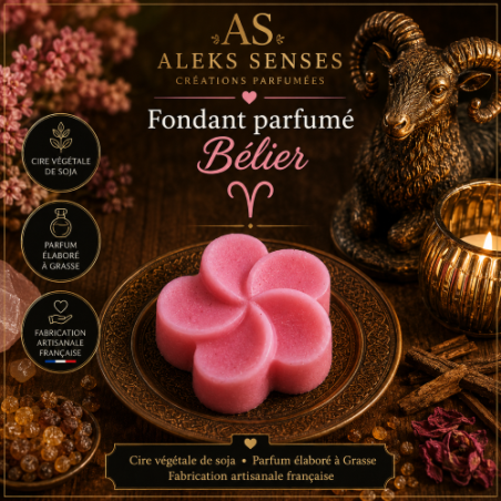 Fondant parfumé Bélier | Cire végétale & Parfum de Grasse | Aleks Senses