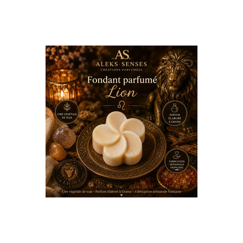 Fondant parfumé Lion | Cire végétale & Parfum de Grasse | Aleks Senses
