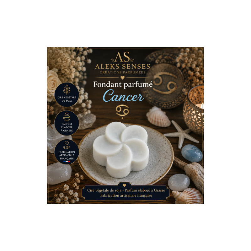 Fondant parfumé Cancer | Cire végétale & Parfum de Grasse | Aleks Senses