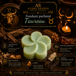 Fondant parfumé Taureau | Cire végétale & Parfum de Grasse | Aleks Senses