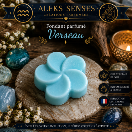 Fondant parfumé Verseau | Cire végétale & Parfum de Grasse | Aleks Senses