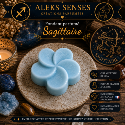 Fondant parfumé Sagittaire | Cire végétale & Parfum de Grasse | Aleks Senses