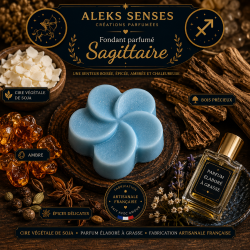Fondant parfumé Sagittaire | Cire végétale & Parfum de Grasse | Aleks Senses