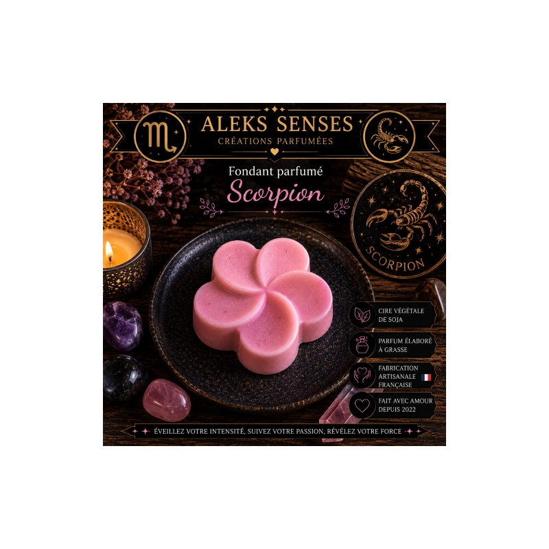 Fondant parfumé Scorpion | Cire végétale & Parfum de Grasse | Aleks Senses