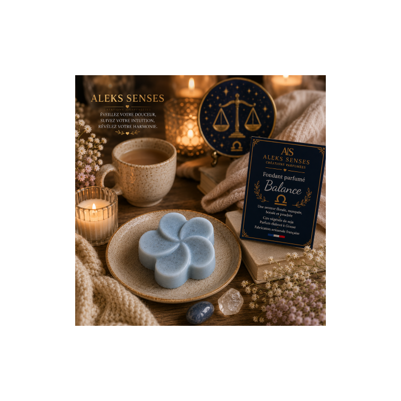 Fondant parfumé Balance | Cire végétale & Parfum de Grasse | Aleks Senses