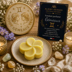 Fondant parfumé Gémeaux | Cire végétale & Parfum de Grasse | Aleks Senses