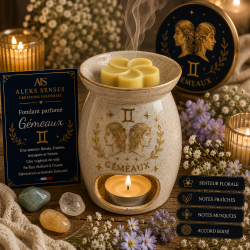 Fondant parfumé Gémeaux | Cire végétale & Parfum de Grasse | Aleks Senses