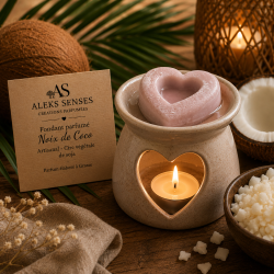 Fondant parfumé Noix de Coco | Cire végétale & Parfum de Grasse | Aleks Senses