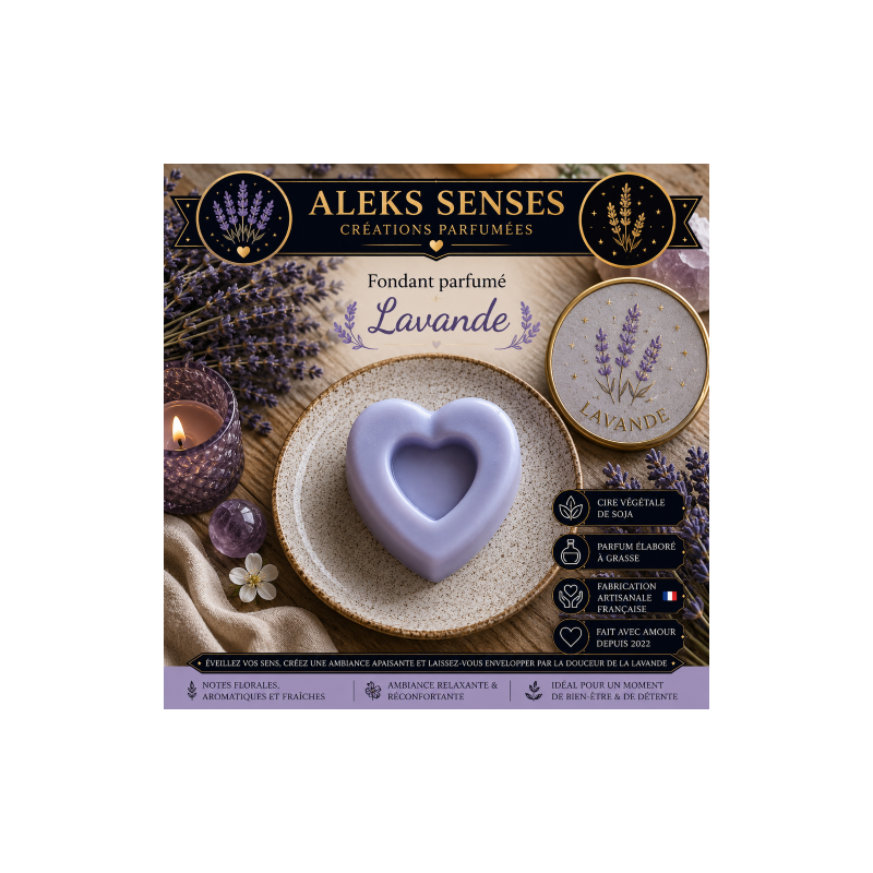 Fondant parfumé Lavande | Cire végétale & Parfum de Grasse | Aleks Senses