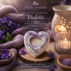 Fondant parfumé Violette | Cire végétale & Parfum de Grasse | Aleks Senses