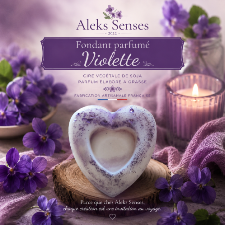 Fondant parfumé Violette | Cire végétale & Parfum de Grasse | Aleks Senses