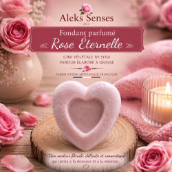 Fondant parfumé Rose Éternelle | Cire végétale & Parfum de Grasse | Aleks Senses