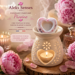 Fondant parfumé Pivoine | Cire végétale & Parfum de Grasse | Aleks Senses