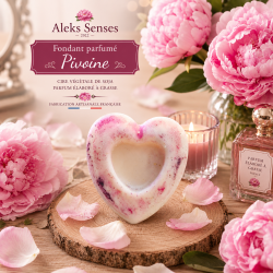 Fondant parfumé Pivoine | Cire végétale & Parfum de Grasse | Aleks Senses