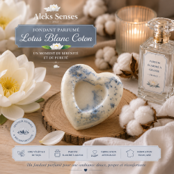 Fondant parfumé Lotus Blanc Coton | Cire végétale & Parfum de Grasse | Aleks Senses