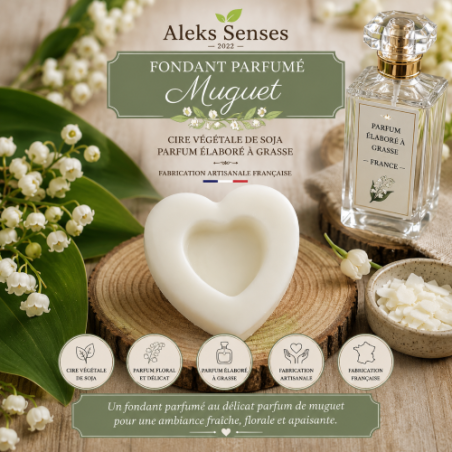 Fondant parfumé Muguet | Cire végétale & Parfum de Grasse | Aleks Senses