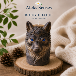 Bougie Loup Personnalisable en Cire de Soja | Aleks Senses