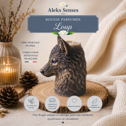 Bougie Loup Personnalisable en Cire de Soja | Aleks Senses
