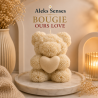 Bougie Ours Cœur Personnalisable en Cire de Soja | Aleks Senses