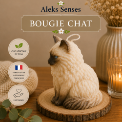 Bougie Chat Personnalisable en Cire de Soja | Aleks Senses