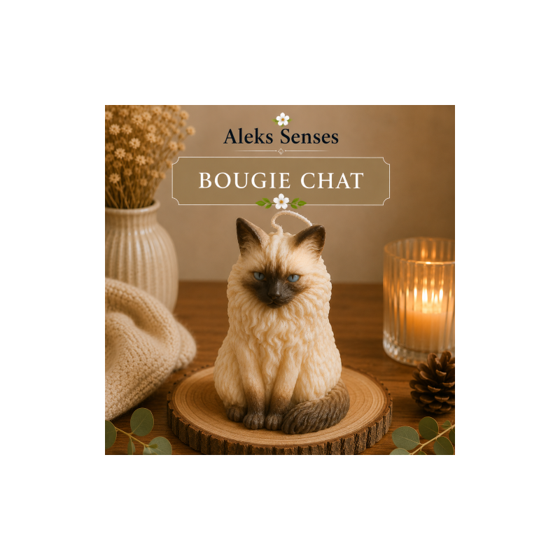 Bougie Chat Personnalisable en Cire de Soja | Aleks Senses